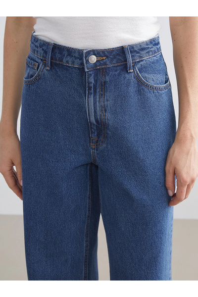 LC Waikiki Lcw modest indigo wideleg women's jean pants