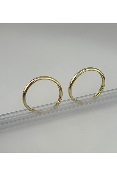 Goche 14K Altın Kaplama İnce Halka Çelik Küpe – Minimal Zarafet ve Günlük Şıklık -Kararma Solma Yapmaz