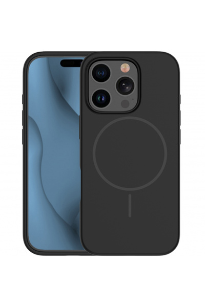 OEM Husa MagSafe pentru Apple iPhone 14 Pro, OEM, Silicone Thin, Neagra