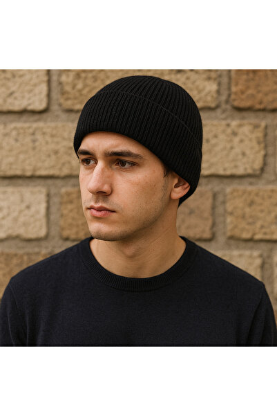 elyyshop ELYY Erkek Siyah Bere – Dayanıklı Formlu, Kışlık Model