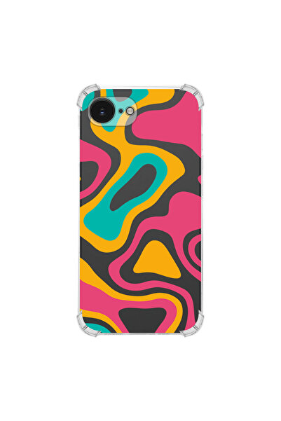 PrintiFy Colorful Pattern 2 Printed Corner Protection Transparent Case Compat...