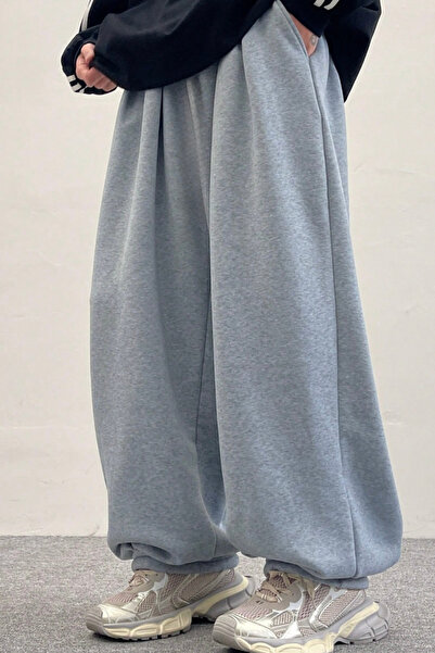 BSBSPOR Φαρδιά φούτερ με ελαστικό ρυθμιζόμενο πόδι Unisex Ανδρικά Γυναικεία Γκρι Μαύρο Ανθρακίτη