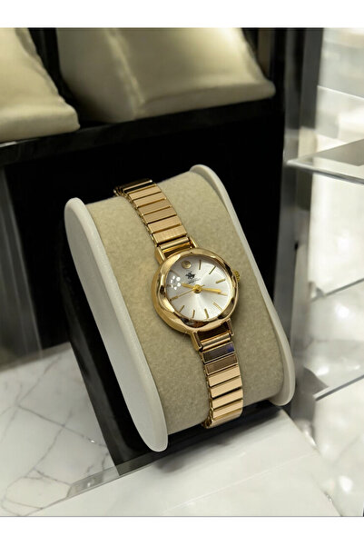 MAC CENTER Round Model Women's Wrist Watch- Steel Women's Wrist Watch- Gift -Valentine's Day- Gold Color