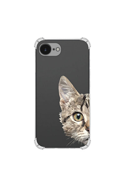 PrintiFy Catface Printed Corner Protection Transparent Anti-Shock Case Compat...