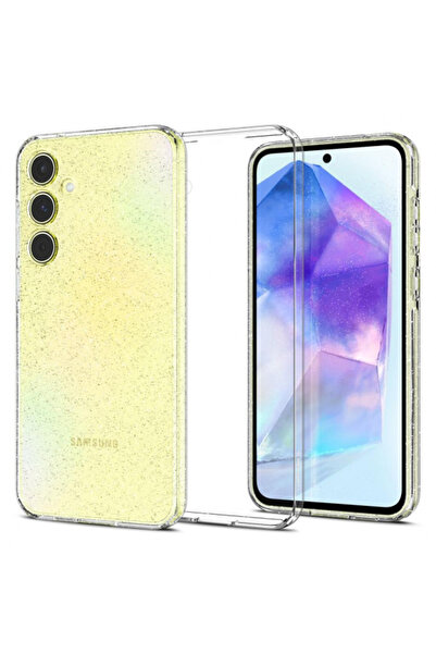 Spigen Husa pentru Samsung Galaxy A55 5G A556, Spigen, Glitter cu Cristale Lichide, Transparentă ACS07538