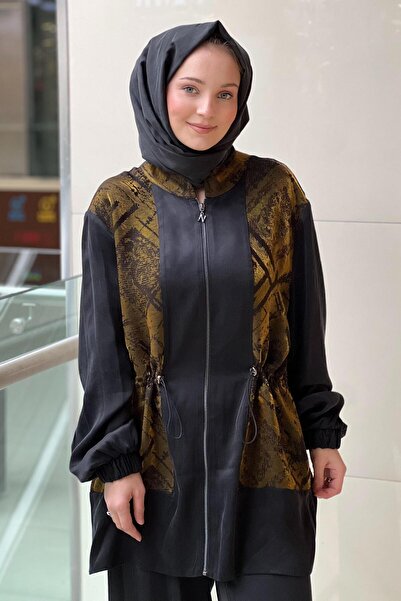 Nuss Jacquard Patterned Waist Drawstring Cap Pants Set