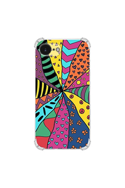 PrintiFy Retro Color 4 Printed Corner Protection Anti-Shock Transparent Case ...