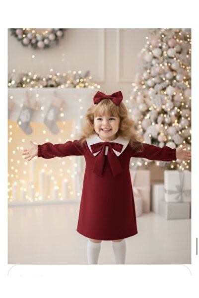 Tinypeople Χριστουγεννιάτικο φόρεμα για κορίτσια Παιδικό φόρεμα γενεθλίων Παιδικό βραδινό φόρεμα φόρεμα πάρτι μπορντό φόρεμα