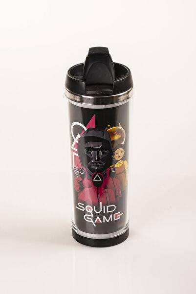 MUKKO HOME 360 ml Steel Thermos Mug – Squid Game Design, Steel Inner Chamber, Hot and Cold Drink Cup