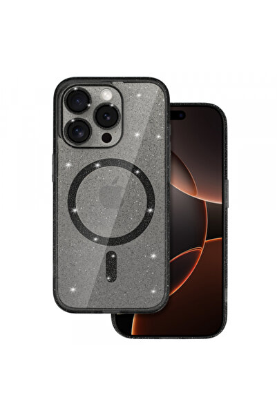 OEM Θήκη MagSafe για Apple iPhone 16 Pro, Γνήσια, με Γκλίτερ, Διαφανής