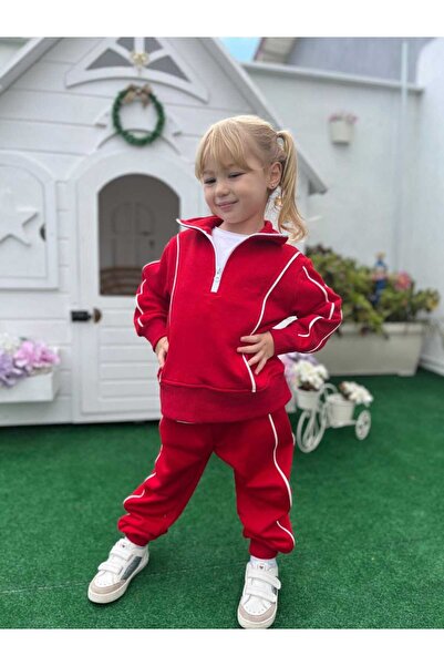 neokids Neo Kids Fermuarlı Kırmızı Eşofman Takımı