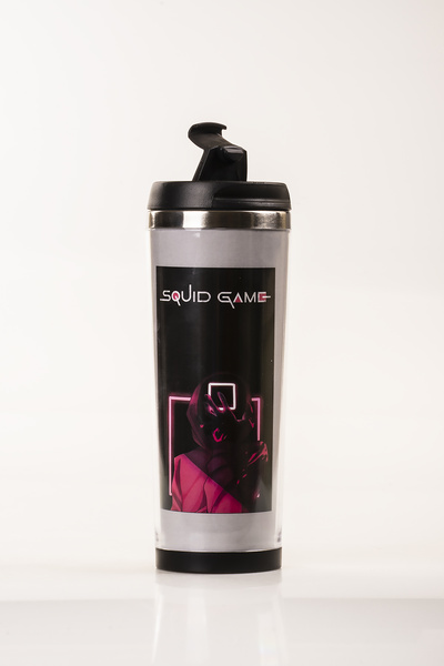 MUKKO HOME 360 ml Steel Thermos Mug – Squid Game Design, Steel Inner Chamber, Hot and Cold Drink Cup