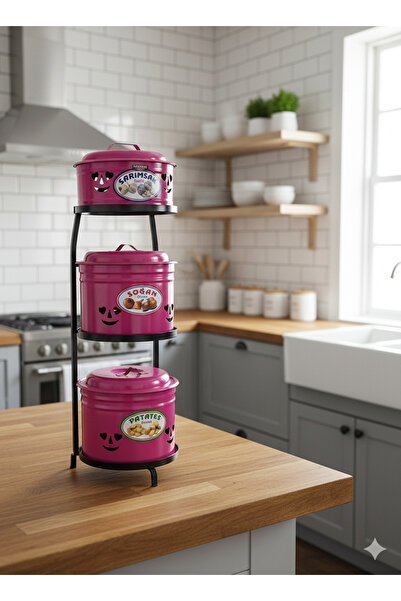 KARAKAŞ ÖZ METAL 3 katlı samırsak Soğanlık patateslik