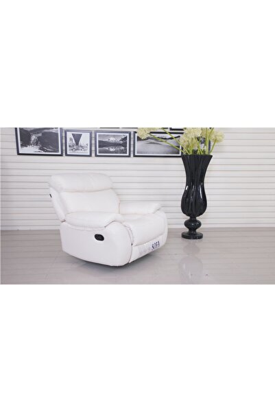 Dylan Design Recliner armchair made of natural leather with eco-leather, Perfect model