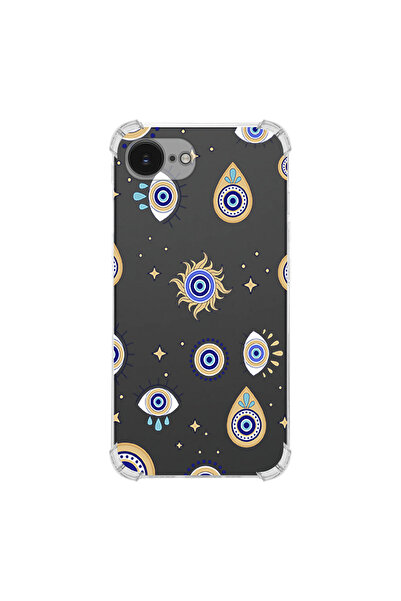 PrintiFy Compatible with Apple iPhone 16E Evil Eye 5 Printed Corner Protectio...