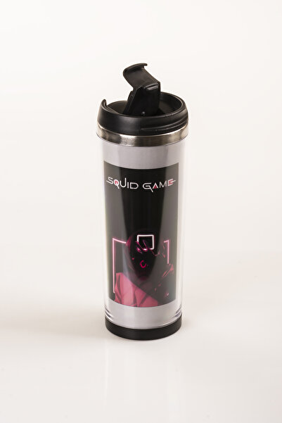 MUKKO HOME 360 ml Steel Thermos Mug – Squid Game Design, Steel Inner Chamber, Hot and Cold Drink Cup