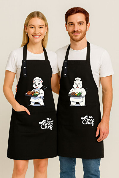 Hulganz Kitchen Apron Set of 2, Stain Resistant, Water Repellent Fabric, Colo...