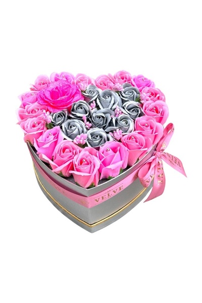 velve Aranjament floral VLV, trandafiri de sapun, accente decorative,perlute,...