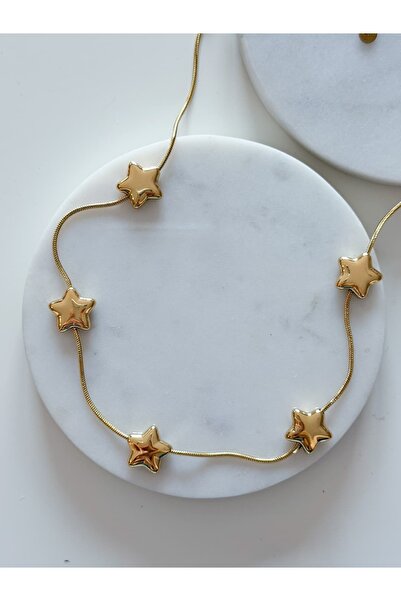 CHARMLUCKY Steel Star Star Necklace