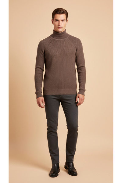 Digz fashion Brown Turtleneck Sweater