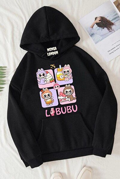 Minga London Unisex Siyah Oyuncak Baskılı Oversize Sweatshirt