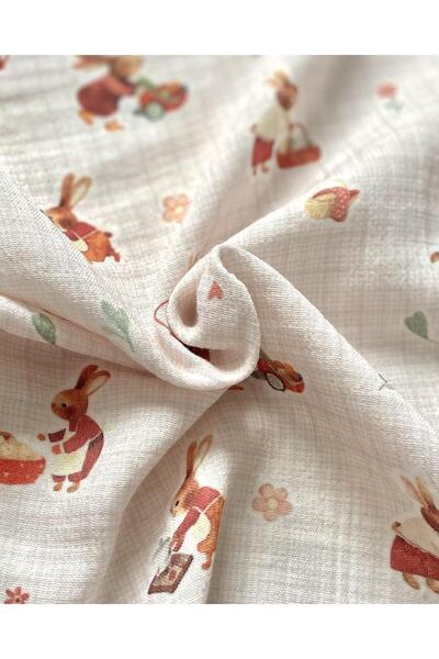 Zezig Lovely Rabbits Muslin Blanket