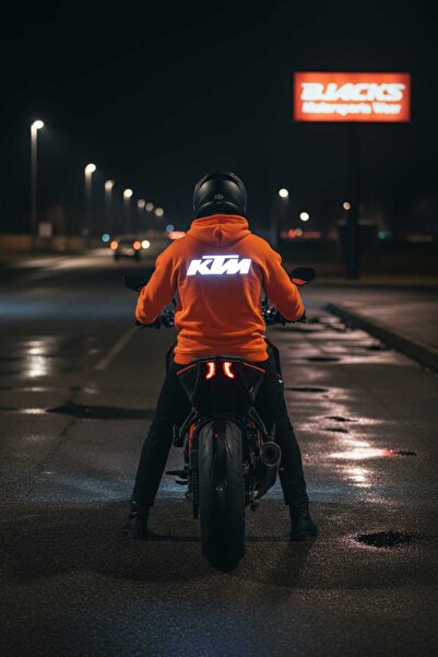 BJACKS Motorsports Wear KTM Spirit Orange Reflective Premium Hoodie