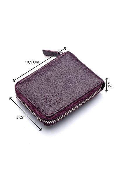 Westpolo Hakiki Deri Kağıt Para ve Bol Şeffaf Kart Bölmeli, Fermuarlı Unisex ...