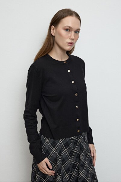 QANU Καρό φούστα Lady Μαύρη