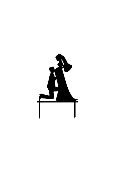 Amco Decorațiune nuntă/logodnă, decor pentru bebeluși, ornament tort 190 x 120 x 3 mm