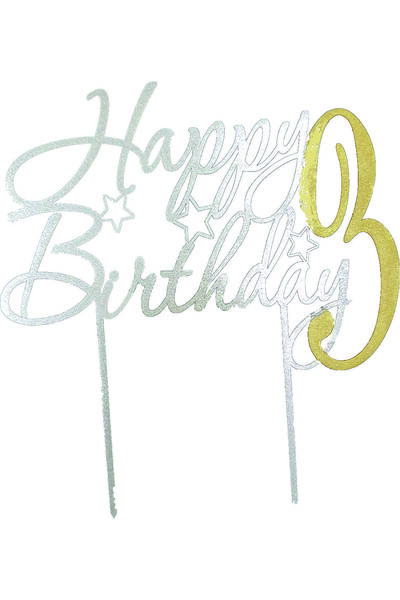 Amco Personalized cake topper 3 23 x 20 x 0.3 cm