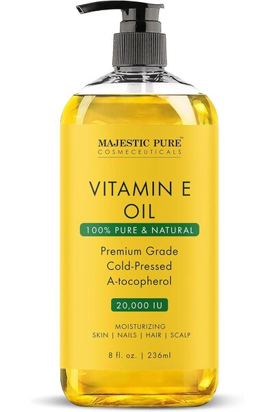 Majestic Pure Vitamin E Oil | 236ML | 100% Pure and Natural Cold Pressed for ...