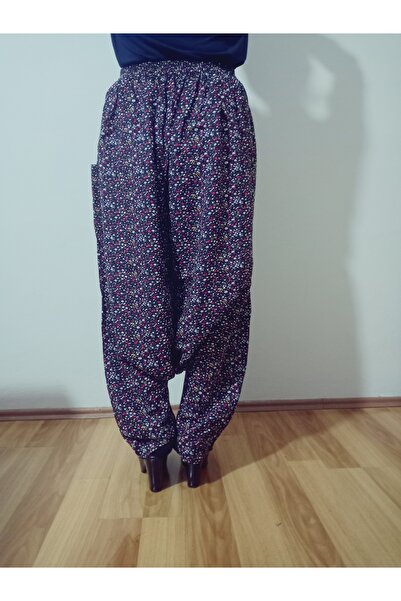 hoaryage Adana Şalvarı Viskon Basma Kumaş, Otantik Bohem Desenli Cepli Şalvar %100 Pamuk 38 beden 100 KG