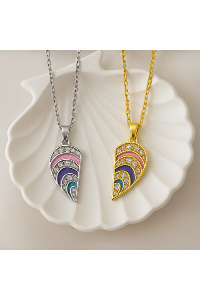 MakeWell Mıknatıslı Paslanmaz Çelik 2’li Arkadaşlık Kolyesi – Kardeş, En Yakın Arkadaş İçin Hediye