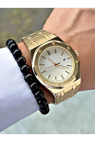 Tisaati Special Premium Luxury Series Honor Single Watch Model Metal Band Calendar Men's Wristwatch-Wristband Gifted