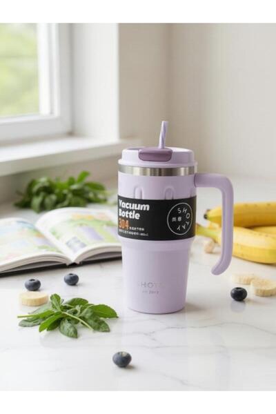 Shotay Thermos Mug Flask 650ml Purple Color - Sht-St-8163