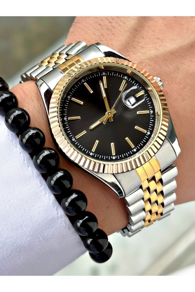 Tisaati Luxury Design Special Series Eşref Single Watch Model Metal Band Men'...