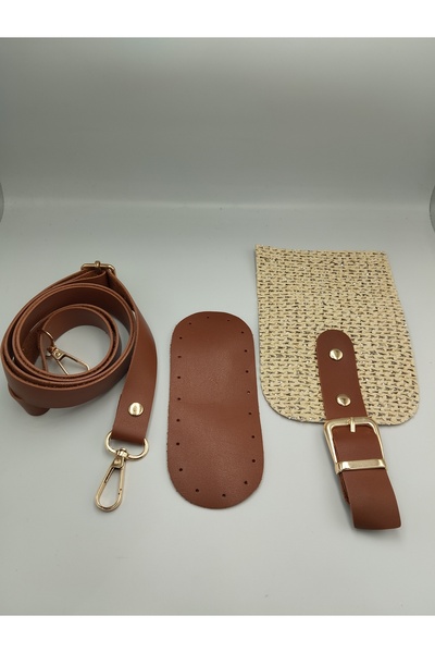 Zeyora طقم حقيبة هاتف ( من القش والحجر )، إكسسوار للحقائب