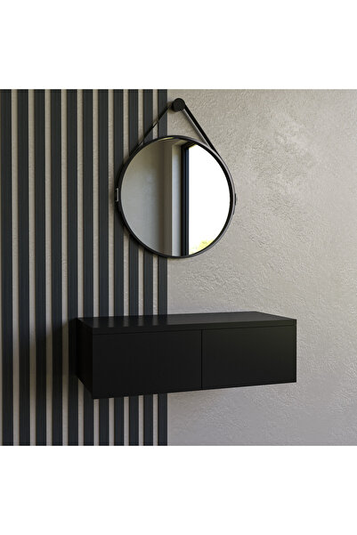 Barida Sanat Konsol İki Çekmeceli | Dresuar | Duvara Monte MDF Ahşap Raf | Makyaj Masası | 80 cm uzunluk
