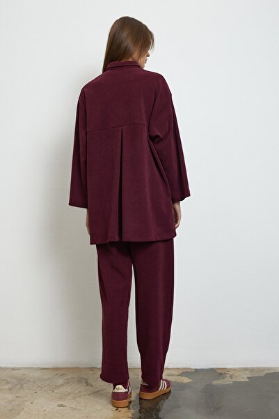 QANU Lilora Velvet Suit Burgundy