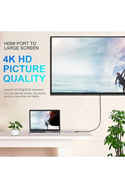 Generic موزع USB-C 11 في 1 مع 4K HDMI وVGA وUSB 3.0 وEthernet وقارئات بطاقات SD/TF - متوافق مع MacBoo