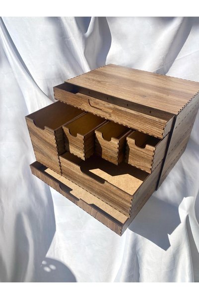 M.ART DEKORASYON Mdf Special Design Desktop Organizer with Drawers Maxi Size