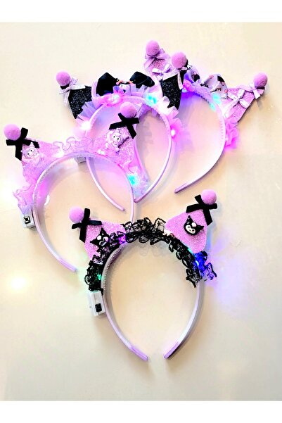 EyER Shoping Işıklı Kuromi Taç 1 Adet Çocuk Taçı