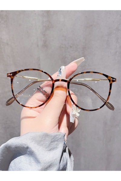 LOOKUP NEW Oval Round 50 Ekartman Metal Transparent Women Men Unisex Blue Light Protection Screen Glasses Eyewear