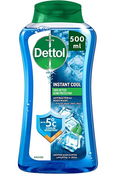 Dettol Cool Shower Gel & Body Wash, Menthol & Eucalyptus Scent, 500ml