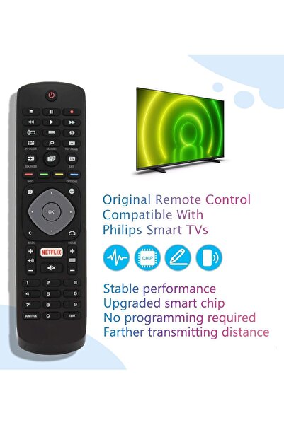 Generic 121AV Replacement Remote Control Compatible for Philips 43PUS6401/12 6000 series 4K Ultra Slim TV