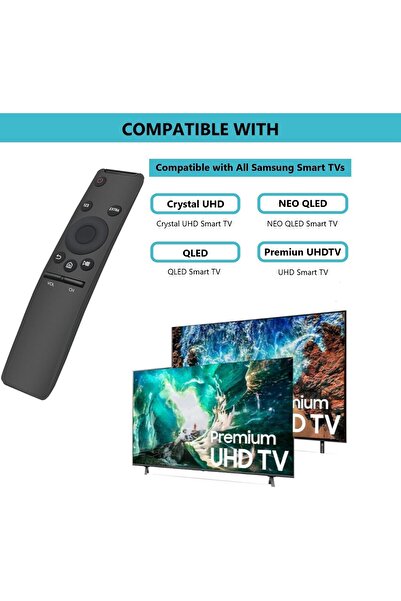 Generic عبوة من قطعتين للتحكم عن بعد بالتلفزيون العالمي - متوافقة مع أجهزة التلفزيون الذكية والمنحنية وQLED وLED وLCD