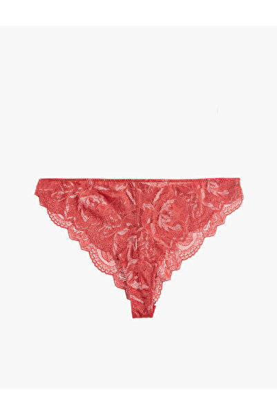 Koton Comfortable Fit Brazilian Panties with Lace Detail