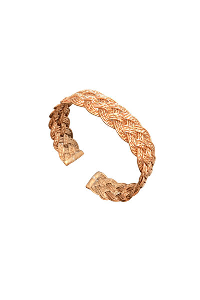 FM Antique Thick Knitted Motif Copper Bracelet |   Authentic, Natural, and Et...