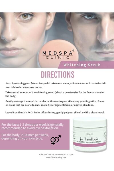 MEDSPACLINIC MEDSPA Moroccan Whitening Cream Scrub 2Kg After Bath for Face an...